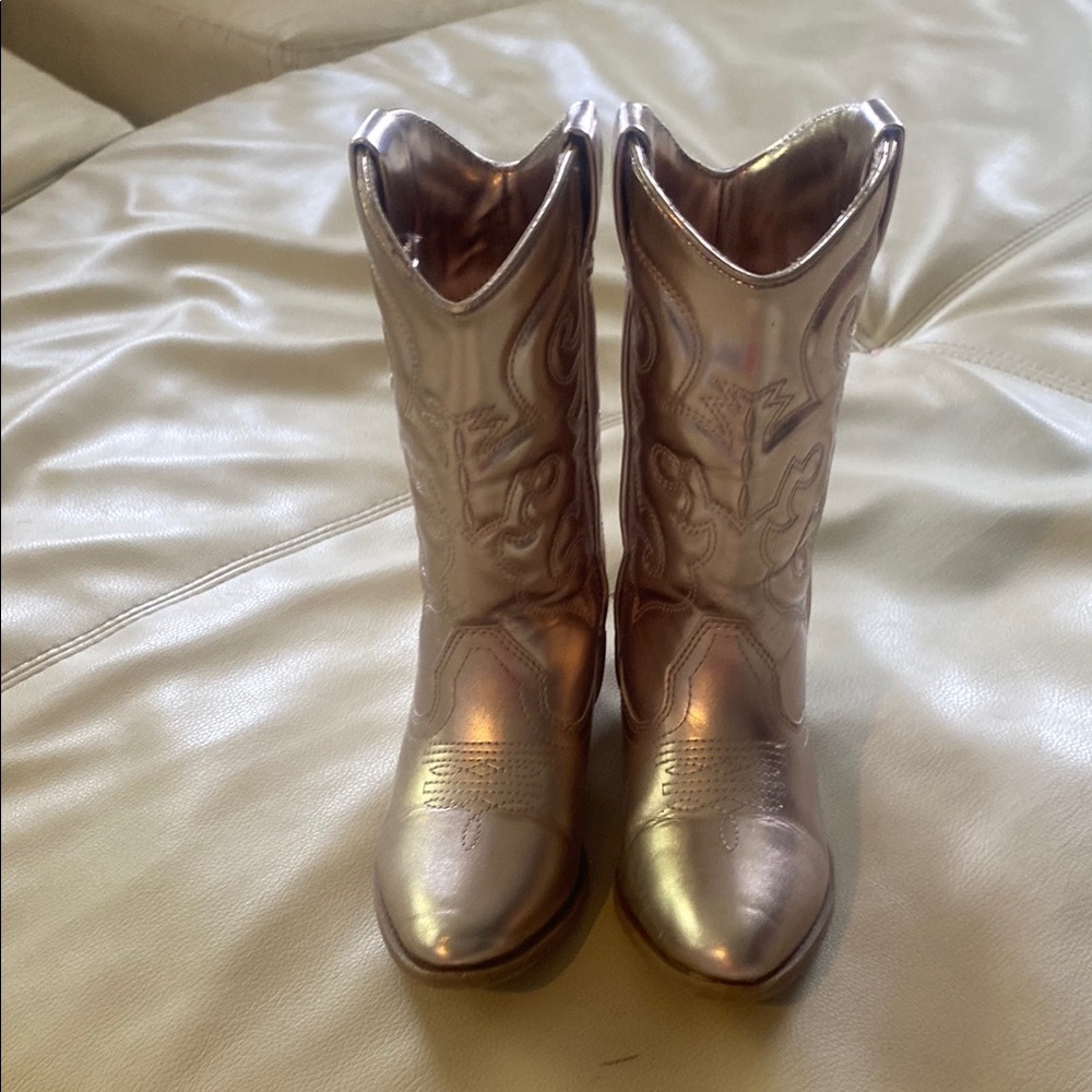 Metallic Cowboy Boots GOLD